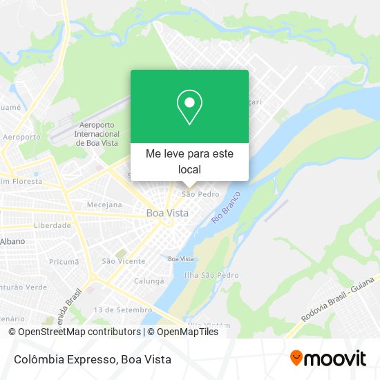 Colômbia Expresso mapa