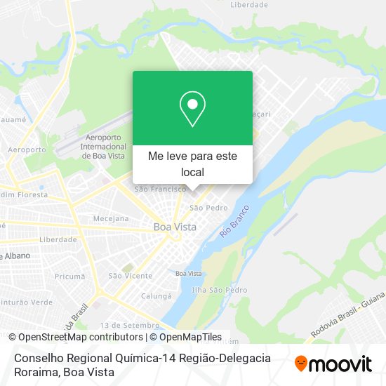 Conselho Regional Química-14 Região-Delegacia Roraima mapa