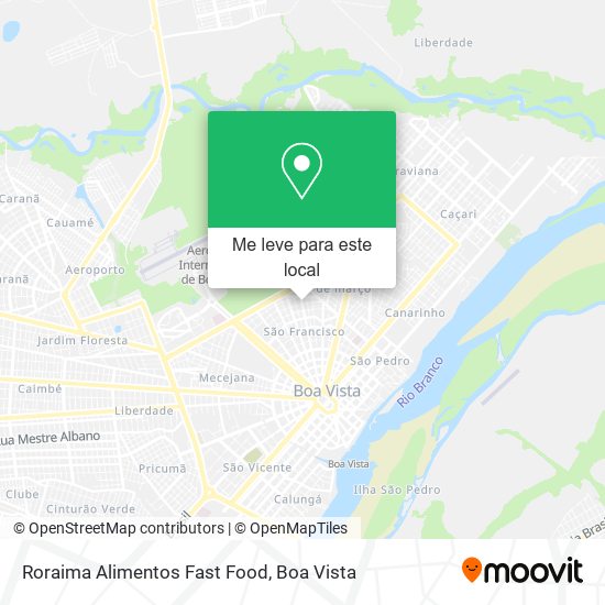Roraima Alimentos Fast Food mapa