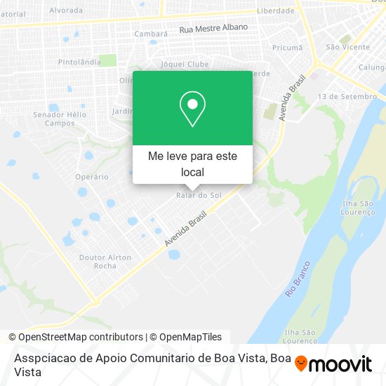 Asspciacao de Apoio Comunitario de Boa Vista mapa