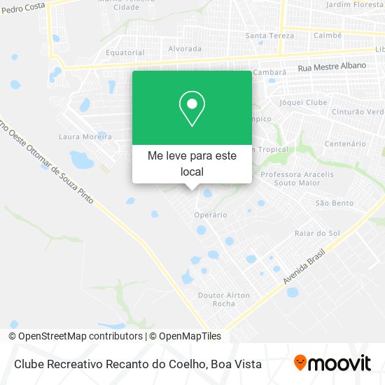 Clube Recreativo Recanto do Coelho mapa