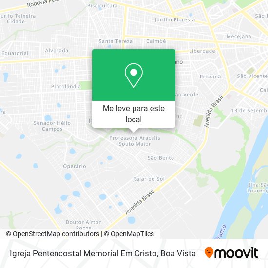 Igreja Pentencostal Memorial Em Cristo mapa