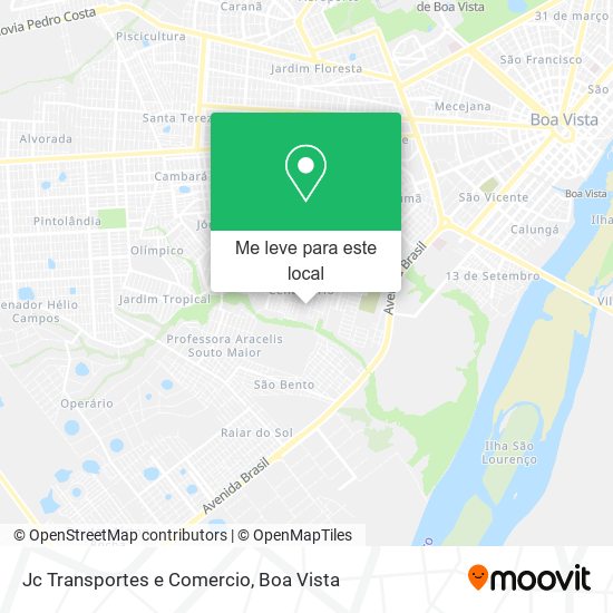 Jc Transportes e Comercio mapa