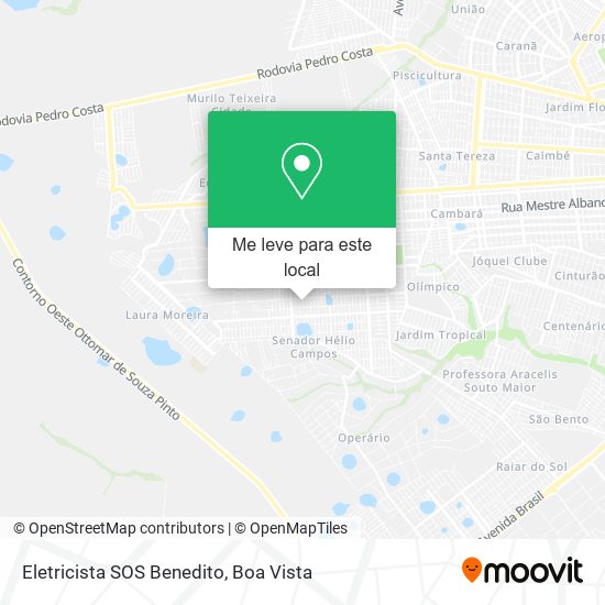 Eletricista SOS Benedito mapa