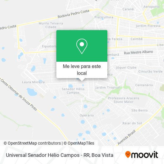 Universal Senador Hélio Campos - RR mapa