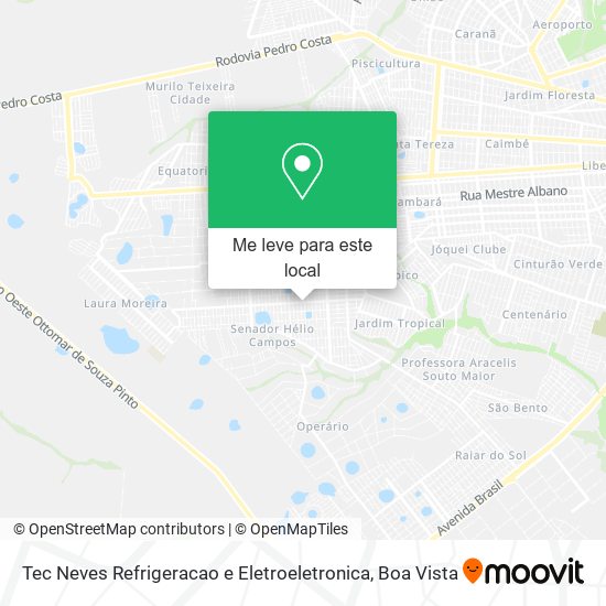 Tec Neves Refrigeracao e Eletroeletronica mapa