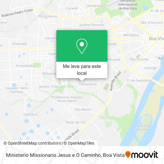 Ministerio Missionario Jesus e O Caminho mapa