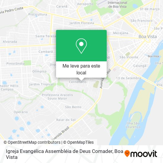 Igreja Evangélica Assembléia de Deus Comader mapa