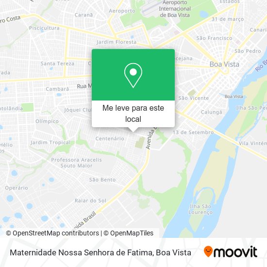 Maternidade Nossa Senhora de Fatima mapa