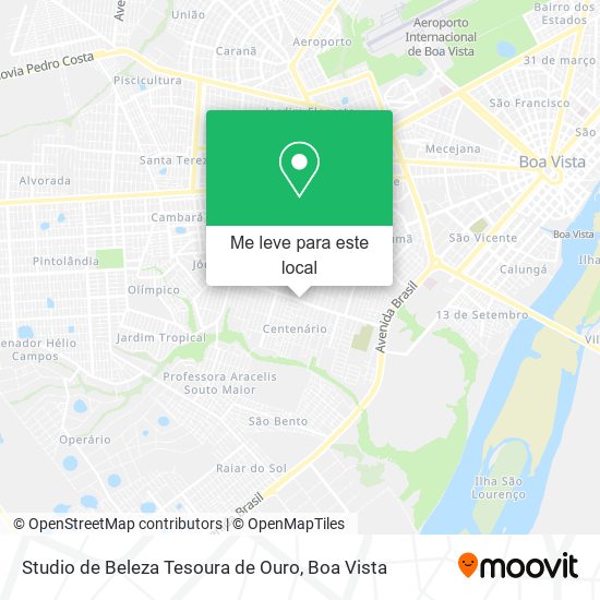 Studio de Beleza Tesoura de Ouro mapa