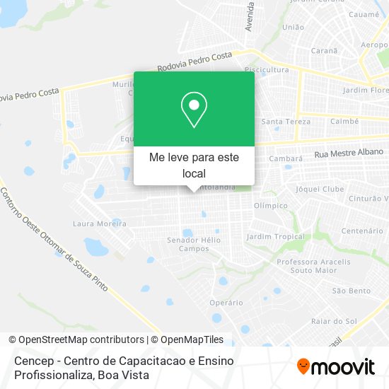 Cencep - Centro de Capacitacao e Ensino Profissionaliza mapa