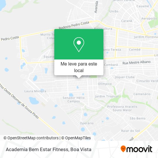 Academia Bem Estar Fitness mapa