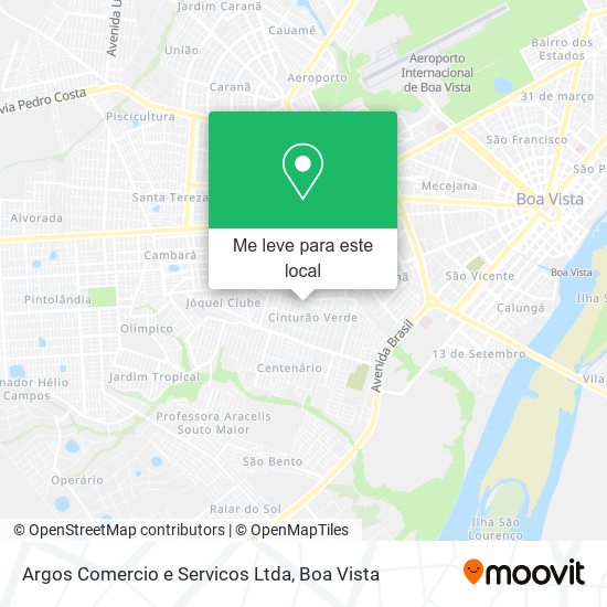Argos Comercio e Servicos Ltda mapa