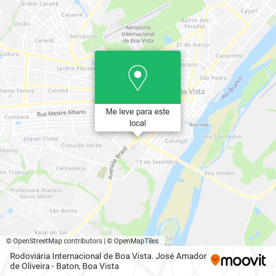 Rodoviária Internacional de Boa Vista. José Amador de Oliveira - Baton mapa