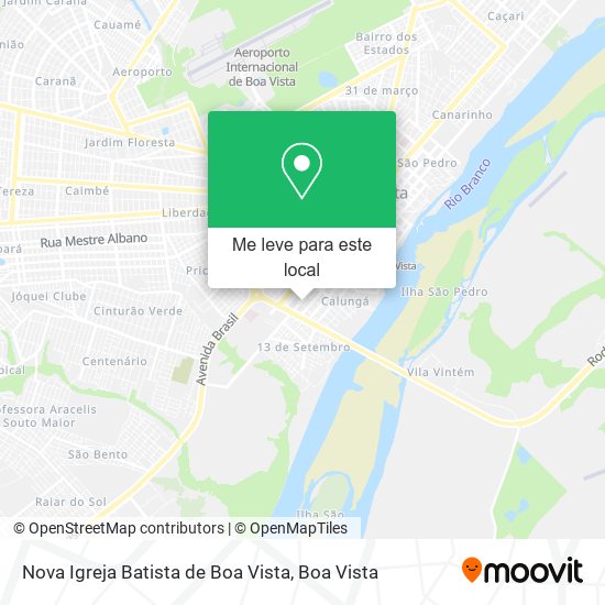 Nova Igreja Batista de Boa Vista mapa