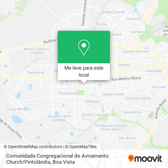 Comunidade Congregacional do Avivamento Church / Pintolândia mapa