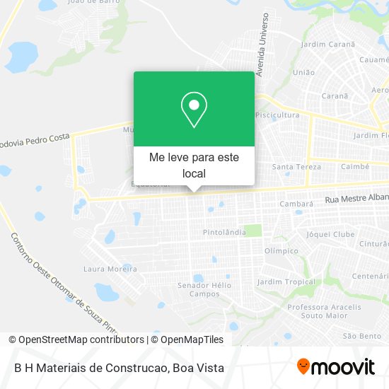 B H Materiais de Construcao mapa