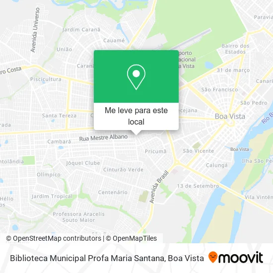 Biblioteca Municipal Profa Maria Santana mapa
