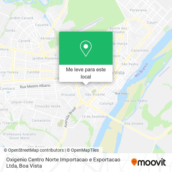 Oxigenio Centro Norte Importacao e Exportacao Ltda mapa