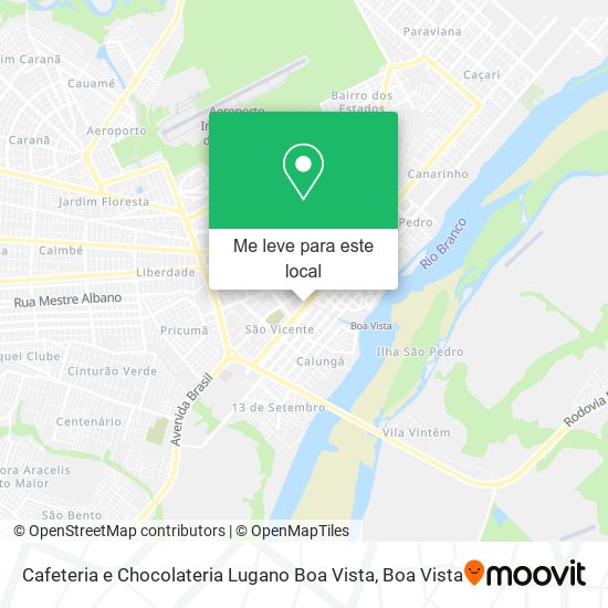 Cafeteria e Chocolateria Lugano Boa Vista mapa