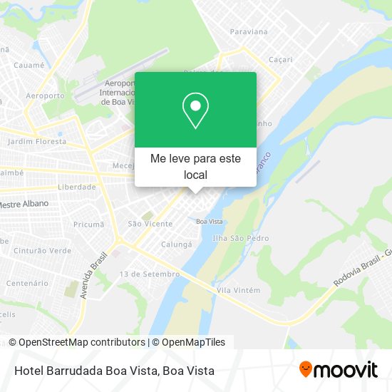 Hotel Barrudada Boa Vista mapa