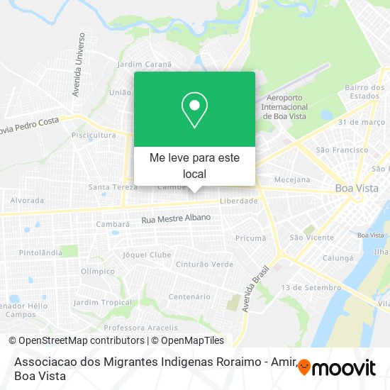 Associacao dos Migrantes Indigenas Roraimo - Amir mapa