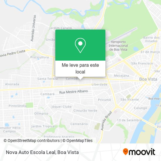 Nova Auto Escola Leal mapa