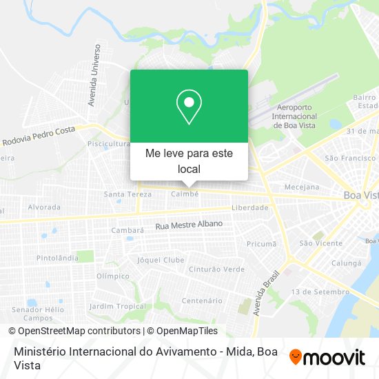 Ministério Internacional do Avivamento - Mida mapa