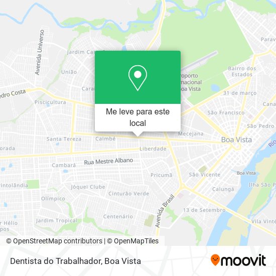 Dentista do Trabalhador mapa