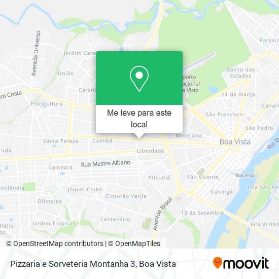 Pizzaria e Sorveteria Montanha 3 mapa