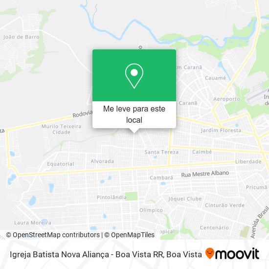 Igreja Batista Nova Aliança - Boa Vista RR mapa