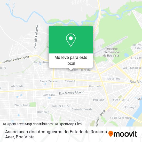 Associacao dos Acougueiros do Estado de Roraima Aaer mapa