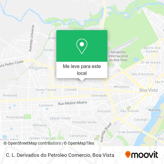 C. L. Derivados do Petroleo Comercio mapa