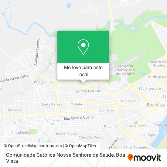 Comunidade Católica Nossa Senhora da Saúde mapa