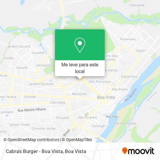 Cabra's Burger - Boa Vista mapa