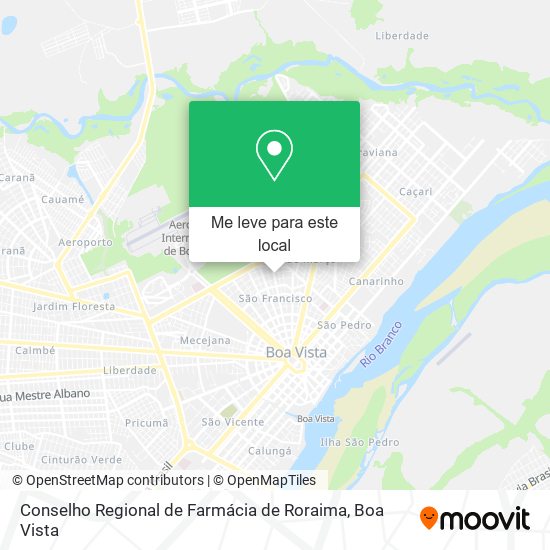 Conselho Regional de Farmácia de Roraima mapa