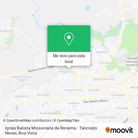 Igreja Batista Missionária de Roraima - Tancredo Neves mapa