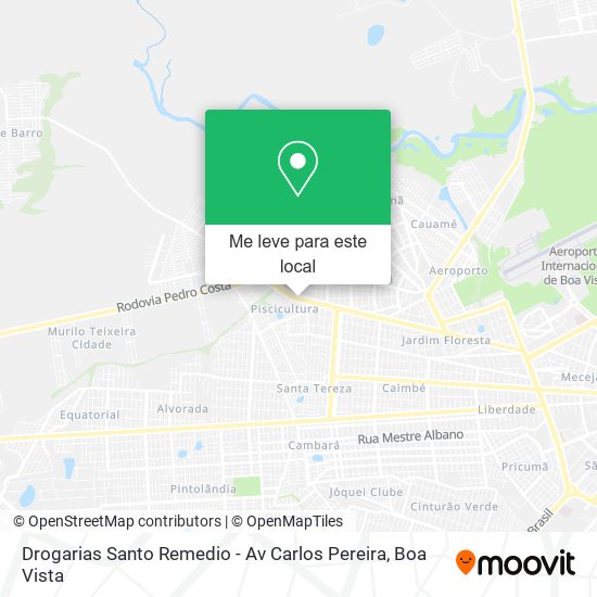 Drogarias Santo Remedio - Av Carlos Pereira mapa