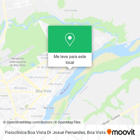 Fisioclínica Boa Vista Dr Josué Fernandes mapa
