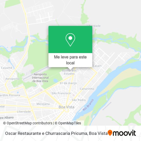 Oscar Restaurante e Churrascaria Pricuma mapa