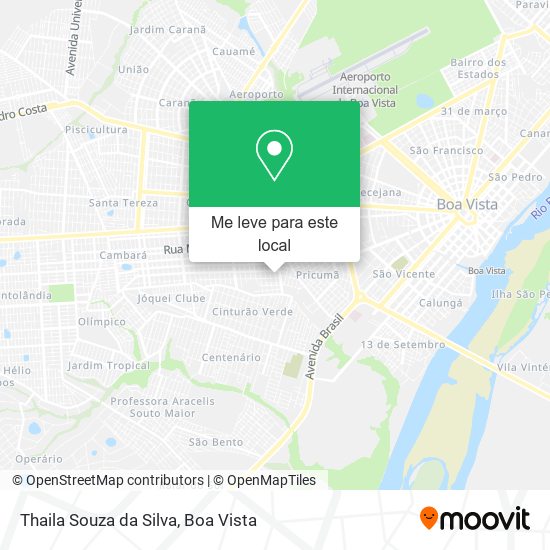 Thaila Souza da Silva mapa