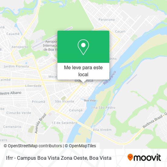 Ifrr - Campus Boa Vista Zona Oeste mapa