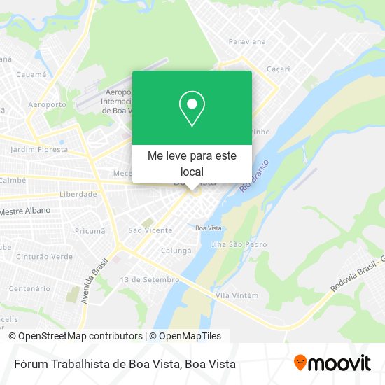 Fórum Trabalhista de Boa Vista mapa