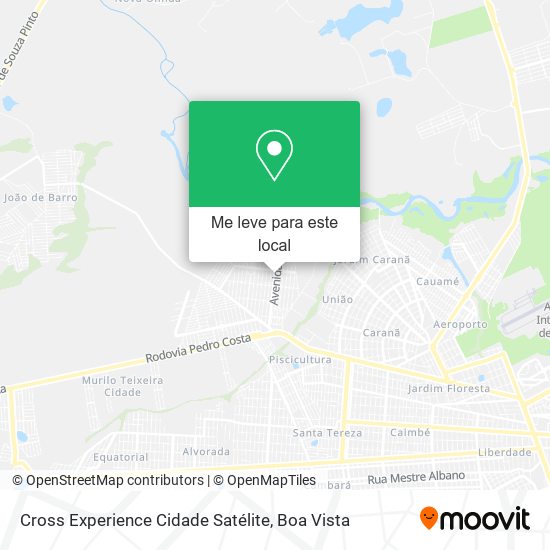 Cross Experience Cidade Satélite mapa
