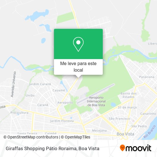 Giraffas Shopping Pátio Roraima mapa