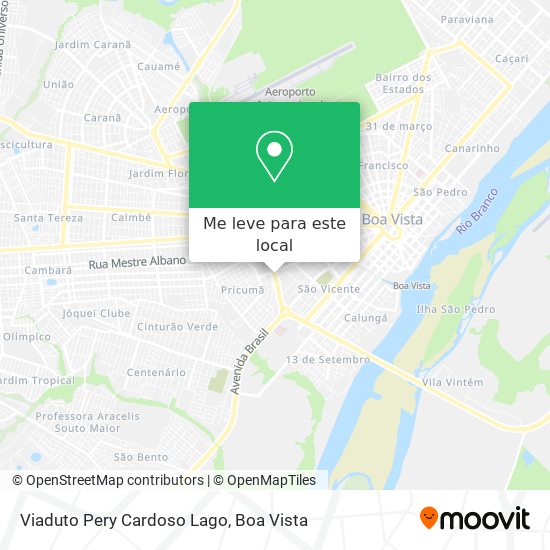 Viaduto Pery Cardoso Lago mapa