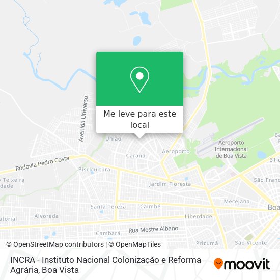 INCRA - Instituto Nacional Colonização e Reforma Agrária mapa