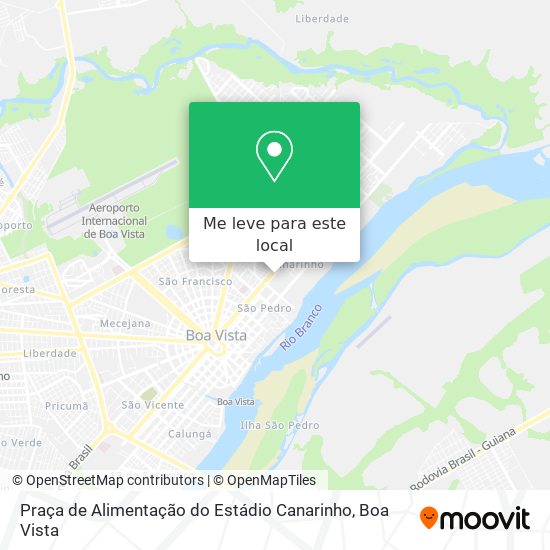 Praça de Alimentação do Estádio Canarinho mapa