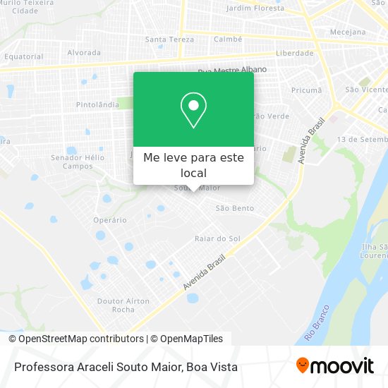 Professora Araceli Souto Maior mapa