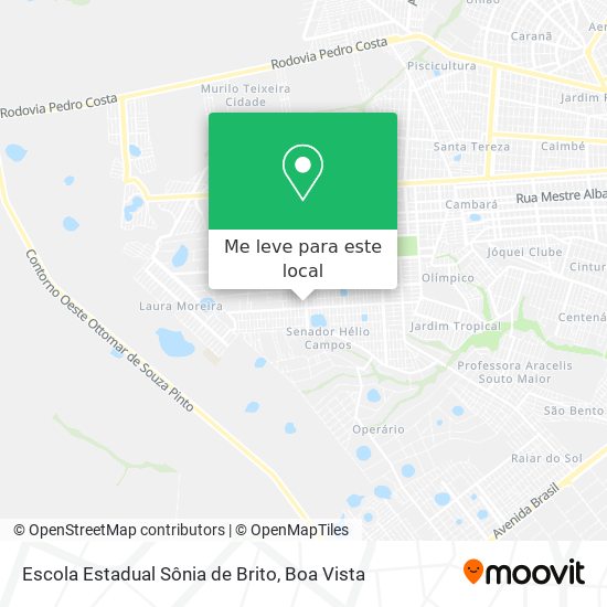 Escola Estadual Sônia de Brito mapa